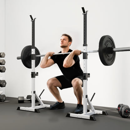 Weights Bar Barbell Rack Squat Stand Adjustable Portable Weight Lifting Max Load 200kg, Suitable For Home Gym Training Work Out