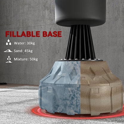 6ft Heavy Boxing Bag with Stand and Suction Cup Base