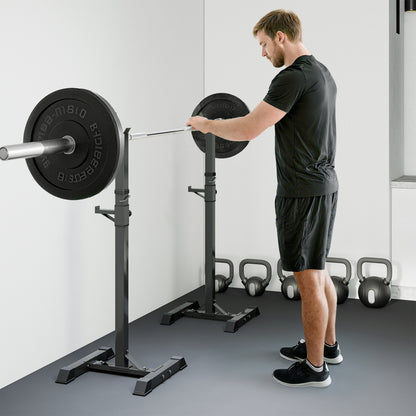 Adjustable Squat Rack, Weight Strength Training Bench Press Rack Weight Bench Supporter for Home Gym Exercise, Max Load 150kg, 124-154cm