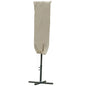 Outdoor Cantilever Umbrella Cover with Rod, Zipper, Khaki