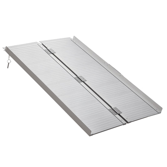 4ft Folding Aluminum Wheelchair Ramp Scooter Portable Mobility Assist Suitcase Access Aid Disabled