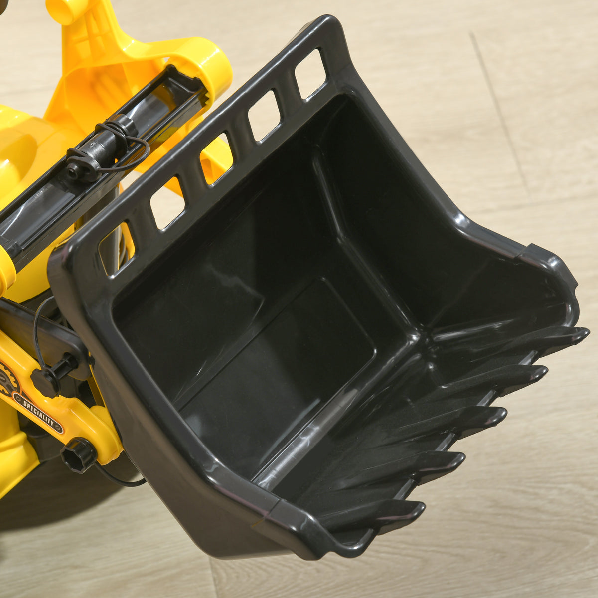 Ride On Tractor, 3 in 1 Ride On Excavator Toy, Toddler Digger Bulldozer with Storage, Pretend Play Construction Truck, NO POWER for 18-48 Months, Yellow