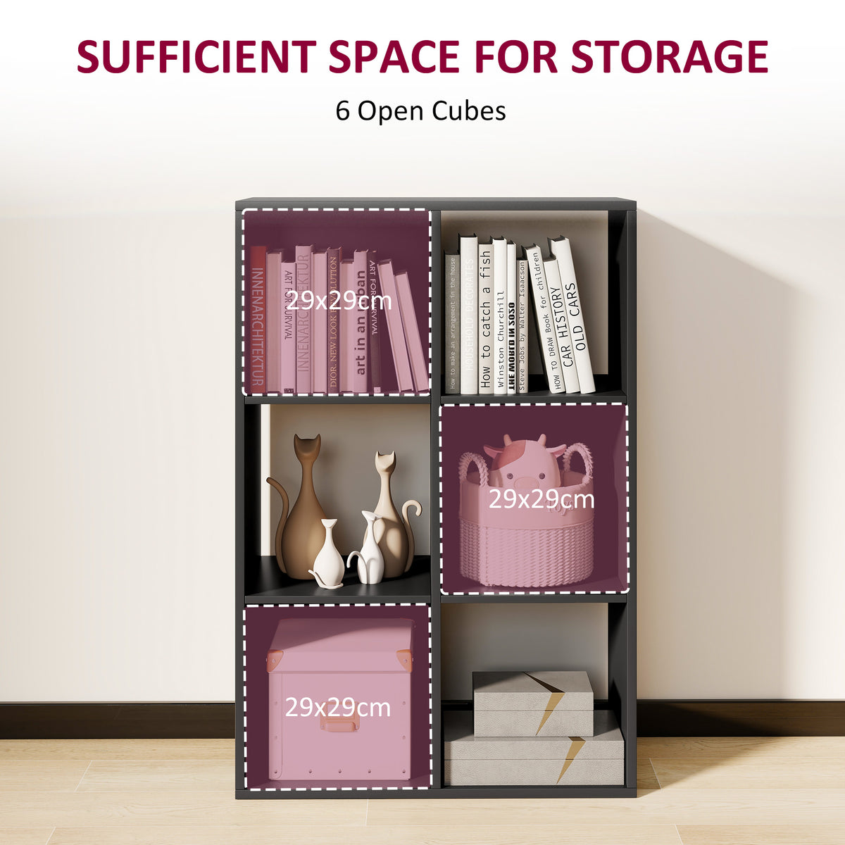 6-Cube Bookshelf