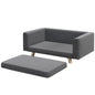 Elevated Dog Sofa Bed, with Cushion, for Medium and Small Dogs, Grey