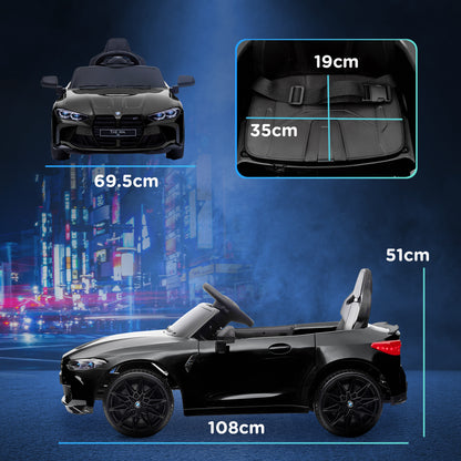 12V BMW Licensed Kids Car, with Easy Transport, Remote Control, Suspension, Music, Horn, LED Lights