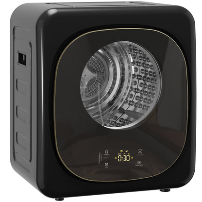 4kg Vented Tumble Dryer with 5 Drying Mode, 800W Compact Freestanding Front Tumble Dryer