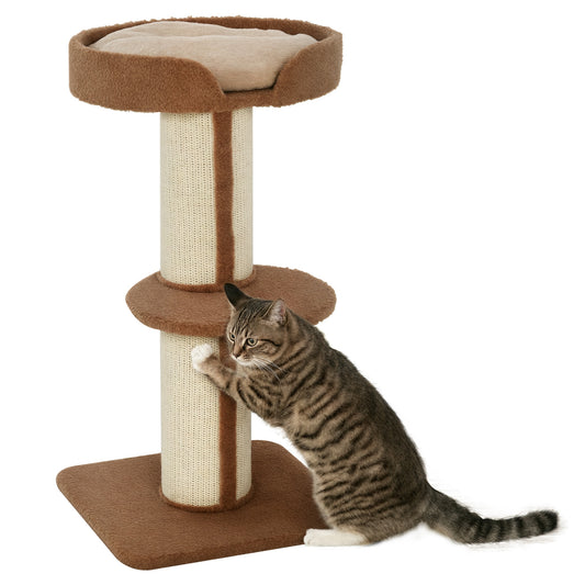 91cm Cat Tree, Cat Tower with Scratching Post, Bed, Perch, Removable Cushion for Indoor Kittens