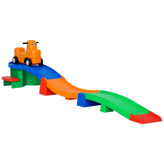 3(m) Four-Piece Ride on Kids Roller Coaster w/ Non-Slip Steps, for Ages 2-5 Years