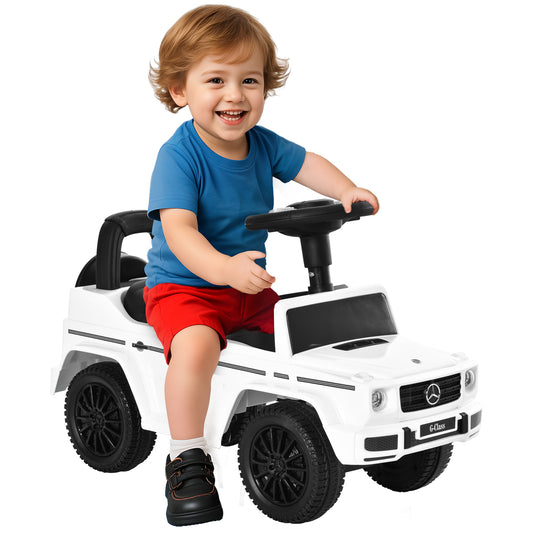 3 in 1 Kids Ride On Car G350 Licensed Foot To Floor Slider Toddler Push Along NO POWER White 12-36 months