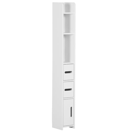 Modern Bathroom Storage Cabinet, Freestanding Tall Bathroom Cabinet with Open Shelves for Bedroom Hallway