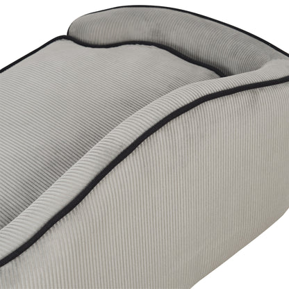 Dog Sofa for XS and S Size Dogs, Pet Chair Bed with Soft Cushion, Cat Sofa Couch with Washable Cover, Wooden Frame, 66.5 x 45 x 35.5 cm, Grey