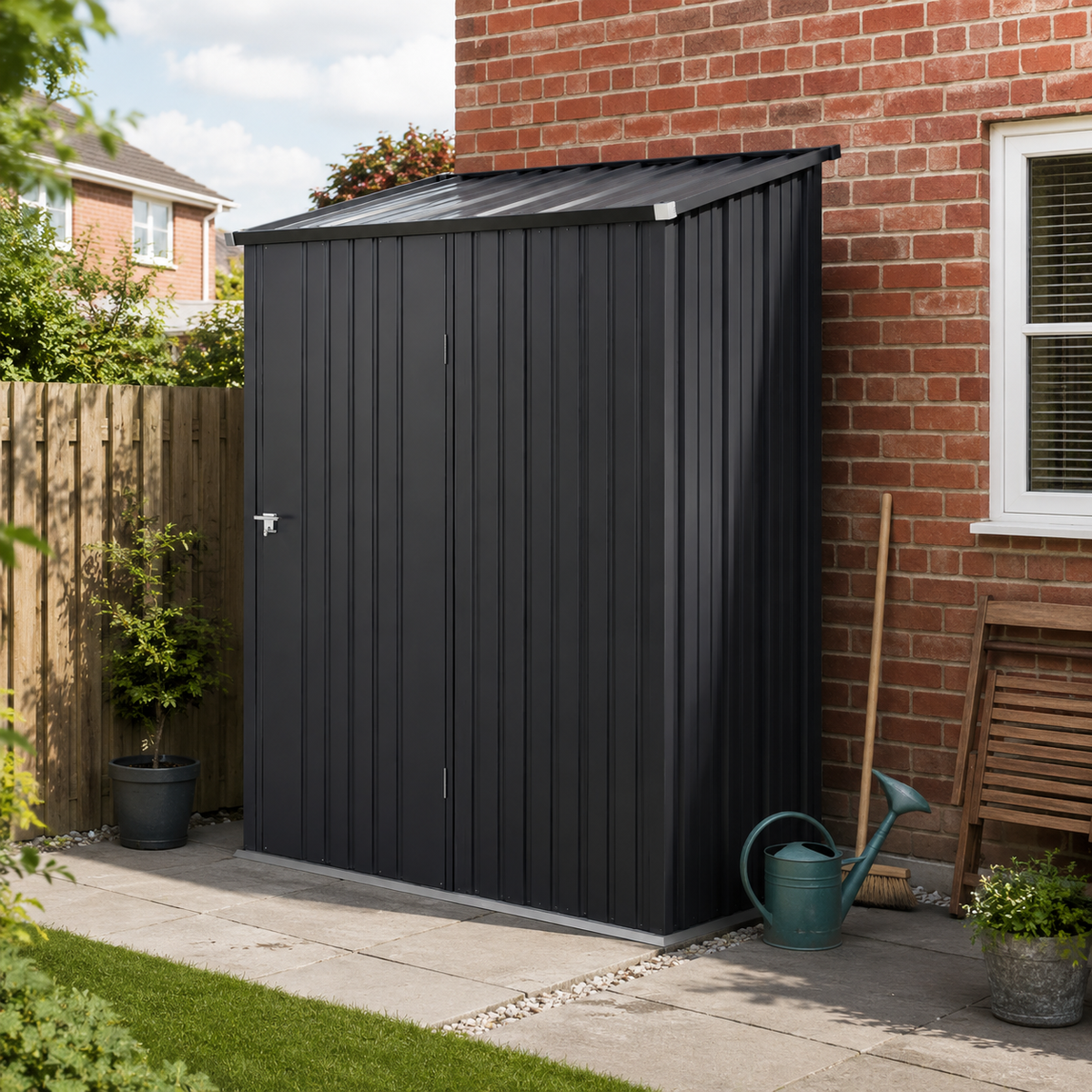 5.3 x 3.1ft Corrugated Steel Garden Shed