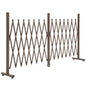 Expanding Trellis Fence Freestanding Movable Fence Foldable Garden Screen Panel Aluminium, 405cm x 103.5cm, Dark Brown