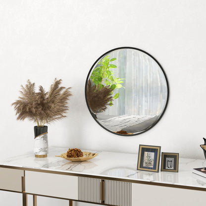 61cm Decorative Wall Mirror for Bedroom Living Room, Modern Round Bathroom Mirror for Home Decor