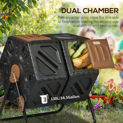 130L Double Chamber Composter