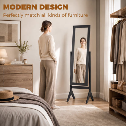 Freestanding Adjustable Angle Dressing Mirror, Full Length Mirror for Bedroom, Living Room, 148 x 47 cm