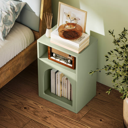 Bedside Table with 2 Open Compartments
