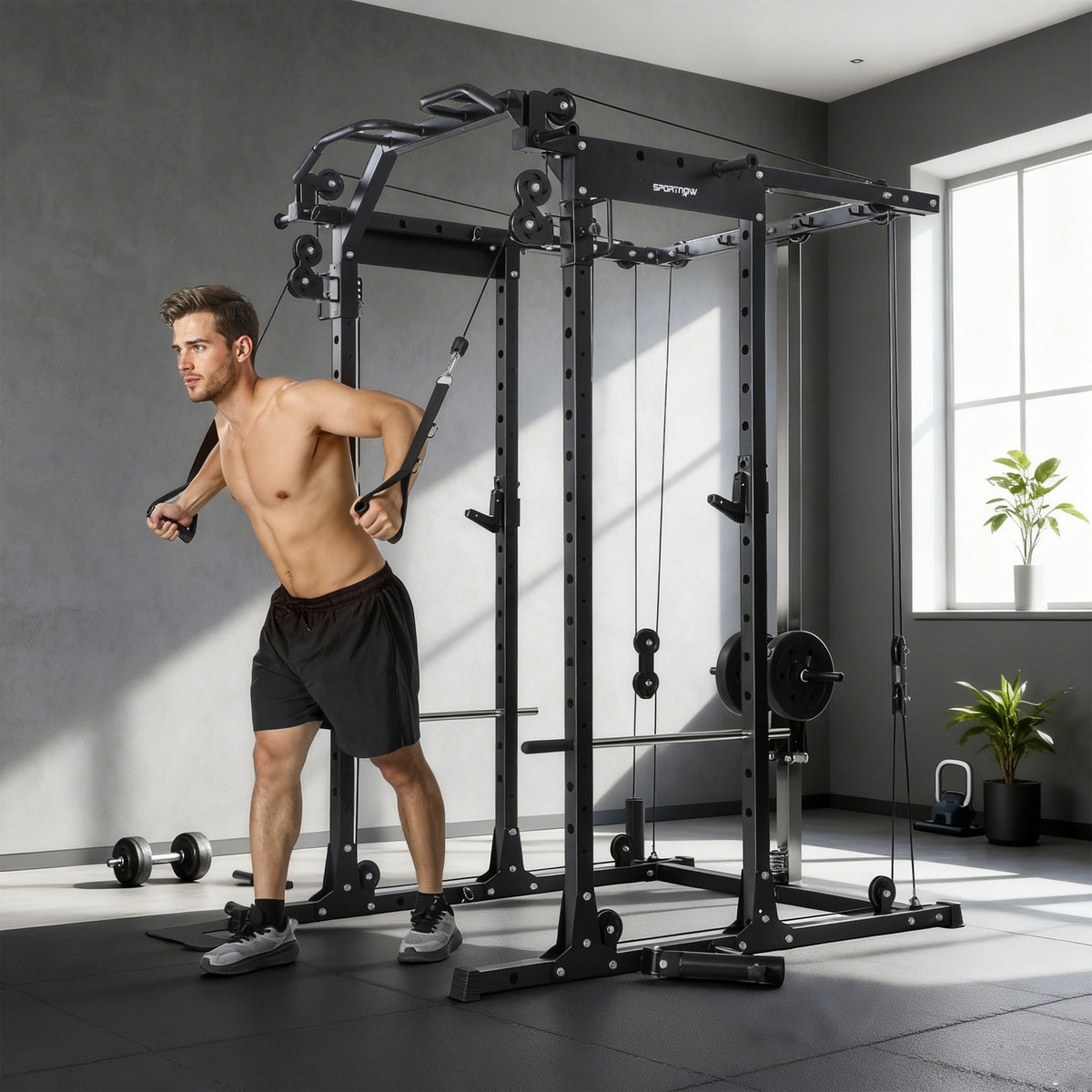 Cable Crossover Machine, with Lat-Pull Down System