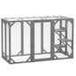 71" Outdoor Wooden Cat House with Three Platforms, Large Door, Water-Resistant Roof, for Multiple Cats, Grey