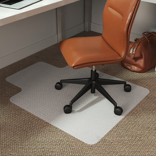 Office Chair Mat for Carpeted Floor, 90 x 120 cm Clear Computer Desk Chair Mat, BPA and Phthalate Free, Non-Slip Floor Protector for Home Office
