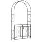 Decorative Garden Arch, with Gate - Black