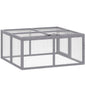 Rabbit Hutch Outdoor, Foldable Guinea Pig House with Openable Top, for 3 Bunnies, Ducks, Chickens, 110 x 105 x 50 cm