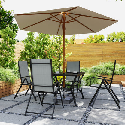 Five-Piece Steel Frame Patio Set