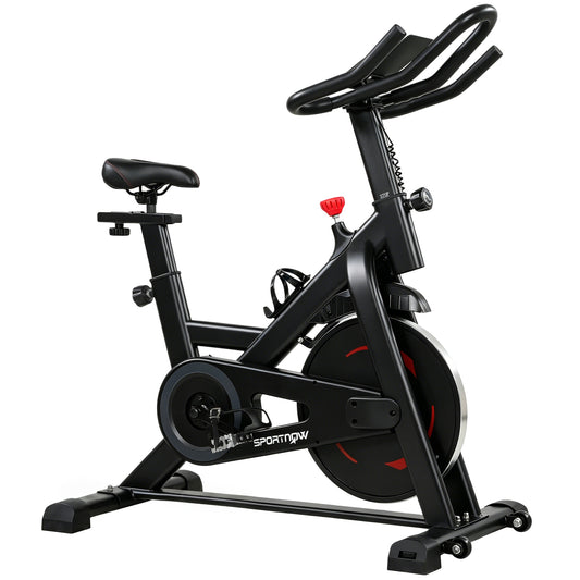 Exercise Bike, Indoor Stationary Bike with Smart APP, 0-100% Magnetic Resistance, Adjustable Seat & Handlebars