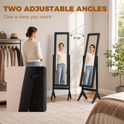 Freestanding Adjustable Angle Dressing Mirror, Full Length Mirror for Bedroom, Living Room, 148 x 47 cm