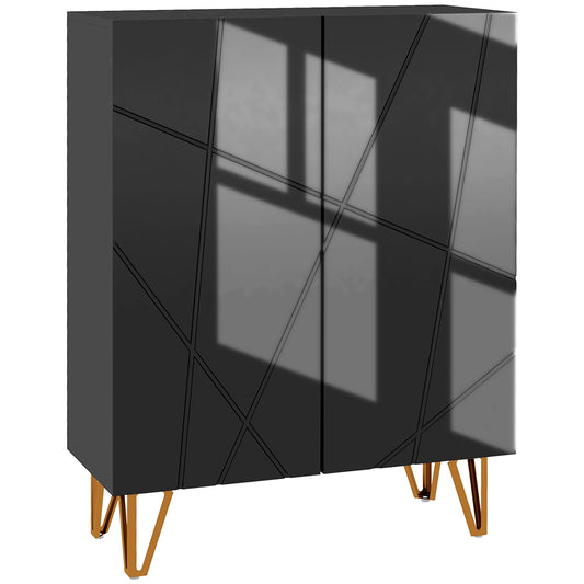 Narrow Shoe Storage Cabinet with Soft-Close Hinges and Adjustable Shelves for 15-20 Pairs of Shoes