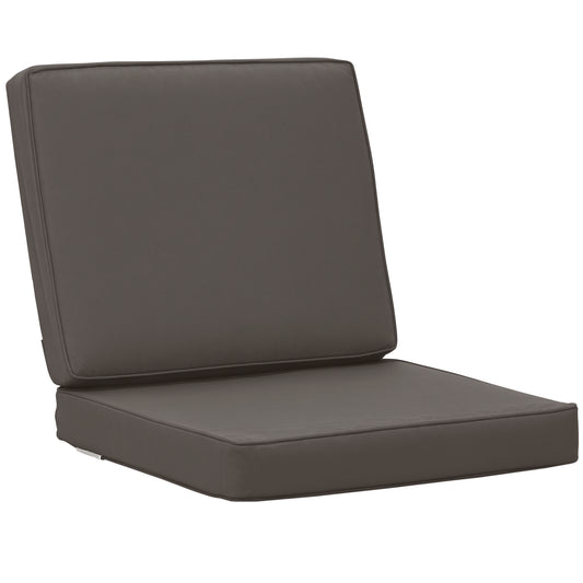 2-Piece Garden Seat and Back Cushion Set, Replacement Cushions for Outdoor Furniture with Seat Cushion and Back Cushion, Dark Grey