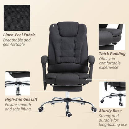 Six-Point Massage and Heated Office Chair with 135°Recline Back
