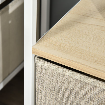 TV Stand Cabinet with 2 Foldable Drawers - Maple Colour