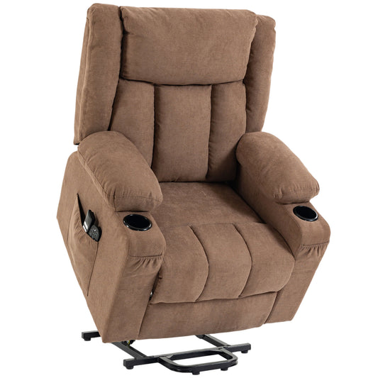 Dual Motor Recliner Chair, 55° Electric Lift Chair for Elderly, Recliner Armchair with Massage and Heat