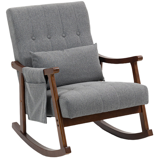 Wood Frame Rocking Accent Chair