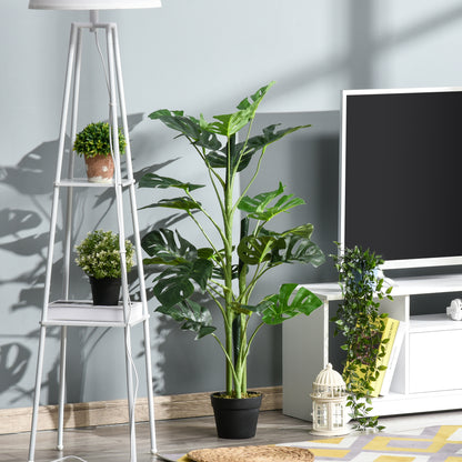 100cm/3.3FT Artificial Monstera Tree Decorative Cheese Plant 21 Leaves with Nursery Pot, Fake Tropical Palm Tree for Indoor Décor