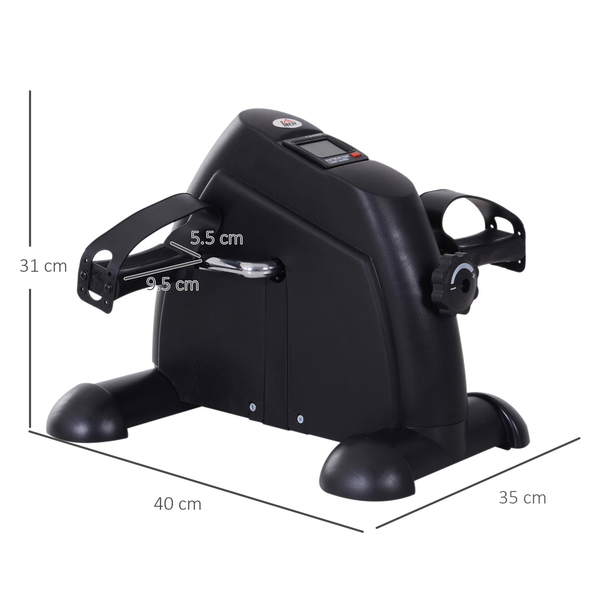 Mini Exercise Bike, Portable Pedal Exerciser, Under Desk Bike with LCD Display for Legs and Arms Training