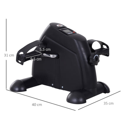 Mini Exercise Bike, Portable Pedal Exerciser, Under Desk Bike with LCD Display for Legs and Arms Training