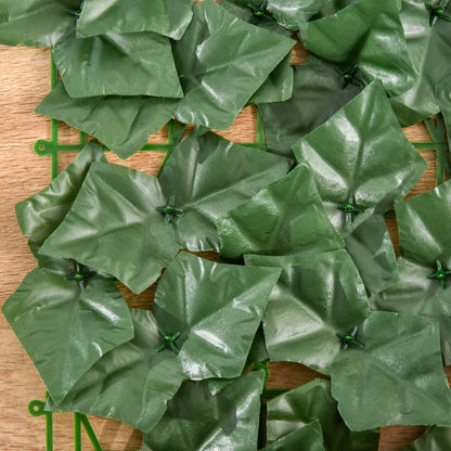 1-Piece Artificial Leaf Hedge Screen Privacy Fence Panel for Garden Outdoor Indoor Decor, Dark Green, 3M x 1M