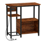 Fish Tank Stand with Power Outlets Aquarium Stand with Cabinet 20-29 Gallon Tanks Tiger Wood Grain