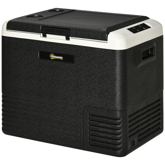50L Car Refrigerator, Portable Compressor Car Fridge Freezer, Electric Cooler Box with 12/24V DC and 110-240V AC for Camping, Driving, Picnic, Down to -20℃