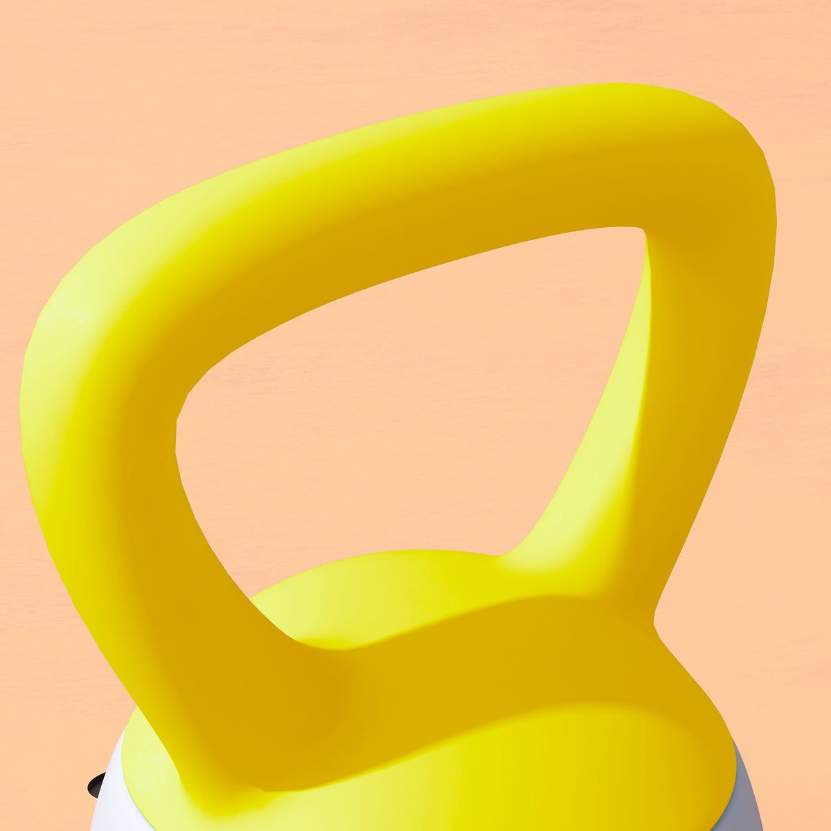 10KG Soft Kettlebell, Kettlebell with Non-Slip Handle for Home Gym, Weight Lifting, Strength Training, Yellow/Grey