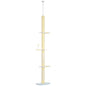 260cm Adjustable Floor-To-Ceiling Cat Tree w/ Anti-Tipping Kit, Toy Ball