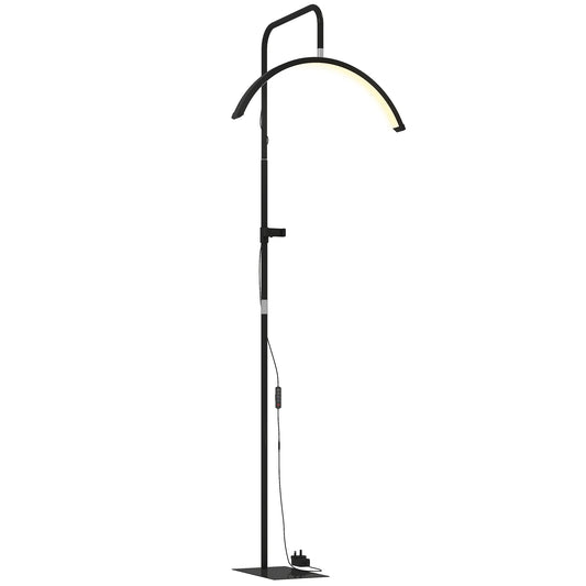 Half Moon Lash Light, 350° Rotatable Head, 7 Colours, Dimmable Beauty Floor Lamp