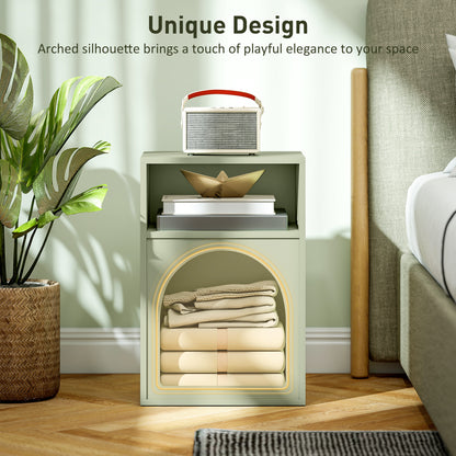 Bedside Table with 2 Open Compartments