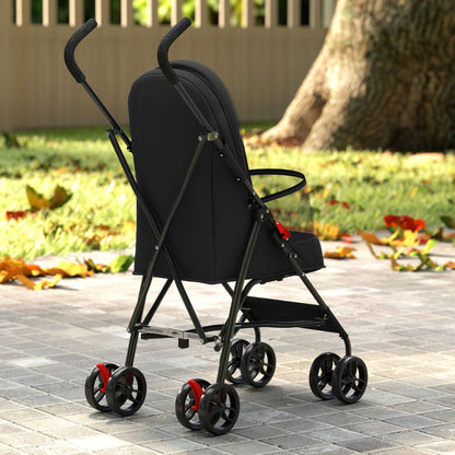 Dog Stroller, Foldable Cat Dog Pram for Miniature Breeds, Pet Stroller with Brake, Mesh Windows