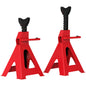 Axle Stands 2 Ton Car Jack Stands Pack of 2, 28-42.5 cm Height Adjustable Support Jack Stand, Heavy Duty Car Lift Tool for Vehicles, Caravans, Workshops, Garages, Red