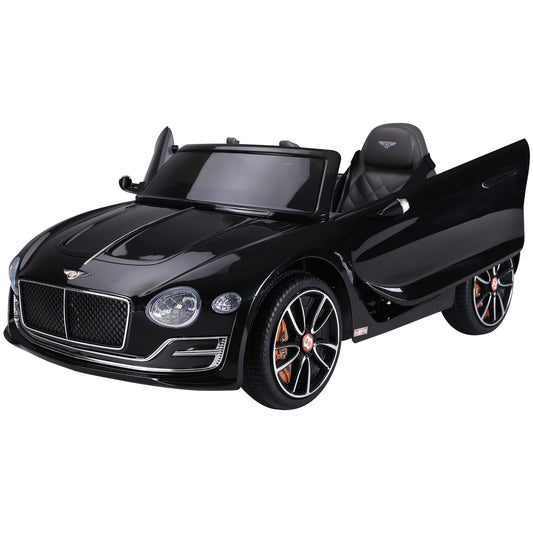 Bentley GT Licensed 12V Electric Car for Kids, Kid's Electric Ride on with Remote Control, Ride on Car with LED Lights, Music, for 3-5 Years, Black