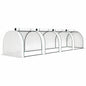395 x 100 cm Low Tunnel Greenhouse - White