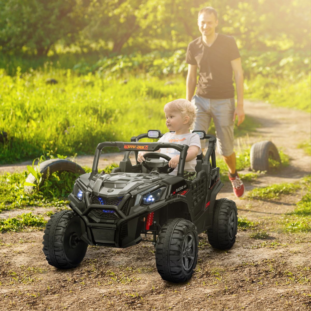 24V 2 Seater Kids Electric Car with Remote Control, Suspension System, Slow Start, 3 Speeds, for 3-8 Years